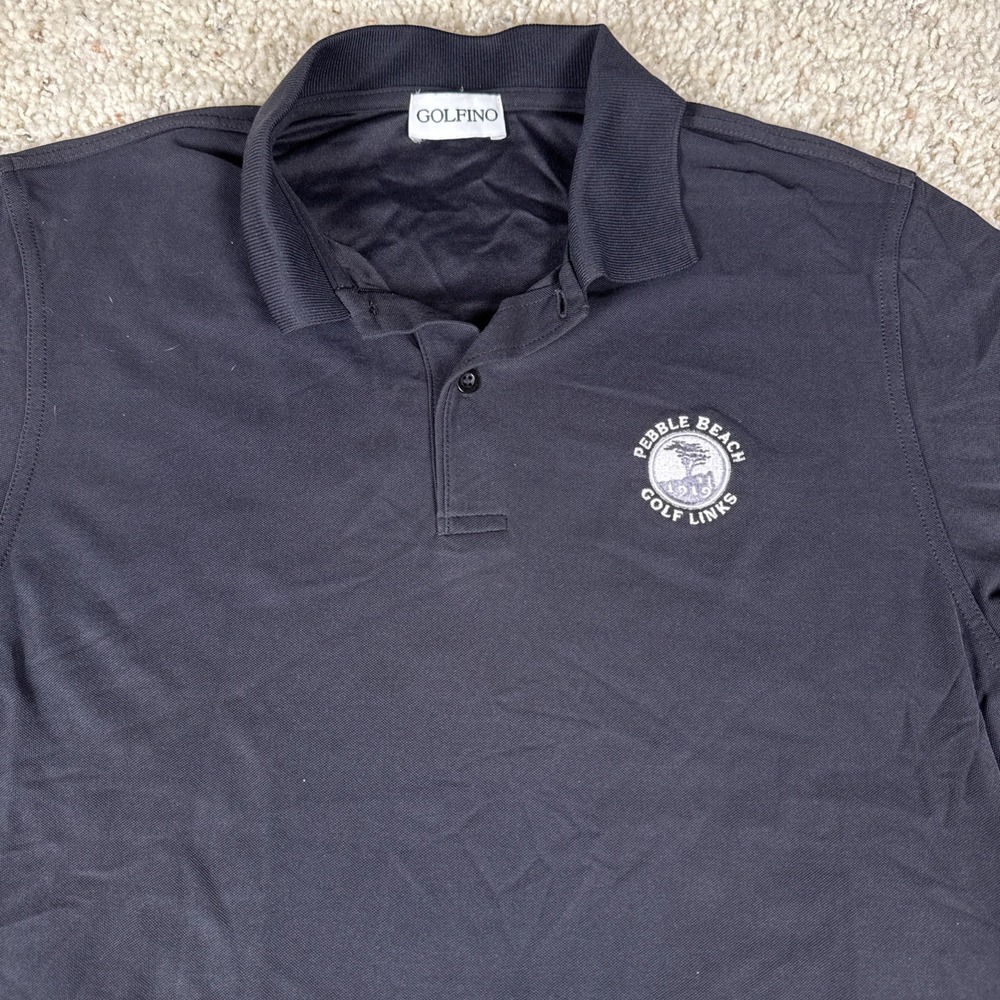 GOLFINO‎ Pebble Beach Polo Shirt, Womens Size 6, Small Black Collared,
